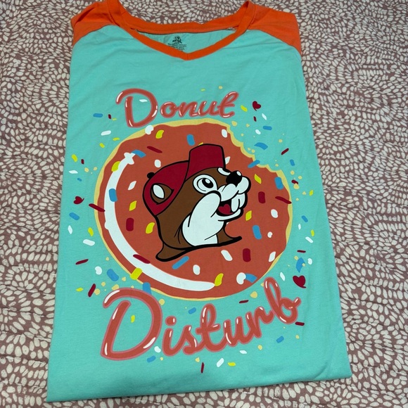 Fun Donut Disturb Pajama dress - Orange and Blue - Picture 1 of 3